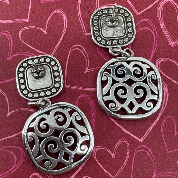 Brighton Silver and Gold Tone Dangle Earrings - Picture 6 of 6